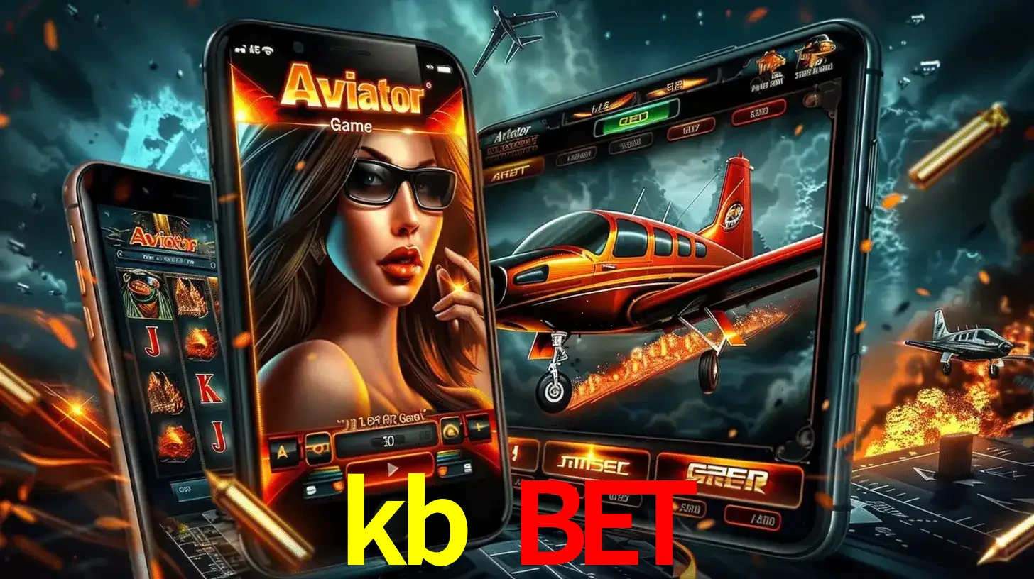 O popular jogo de apostas Aviator exibido em vários celulares e tablets, mostrando a interface emocionante e a ação de voo disponíveis para jogar agora no kb bet.