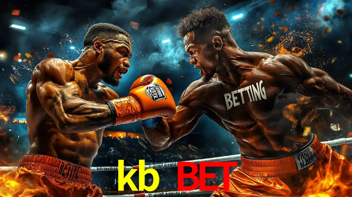 Dois boxeadores em uma luta intensa e explosiva, representando a adrenalina e as oportunidades de apostas em esportes de combate disponíveis na plataforma kb bet.