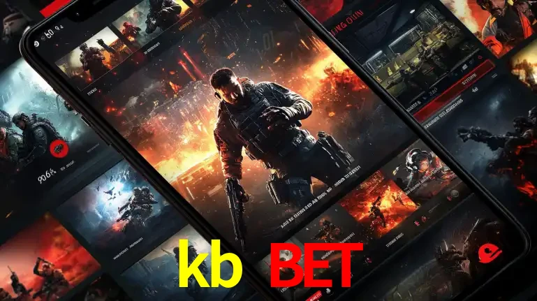 Tela de um celular exibindo uma galeria de jogos de tiro com temática militar, mostrando a variedade de e-sports disponíveis para apostas na plataforma de entretenimento kb bet.